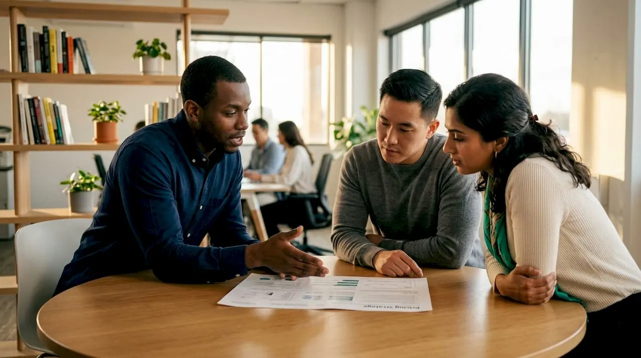 Team discussing wholesale license pricing strategies