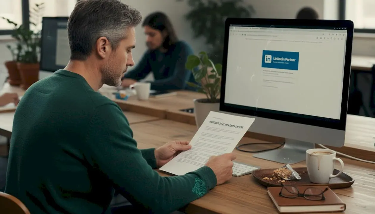 Professional verifies LinkedIn reseller partner status
